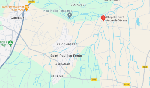 Carte St-Paul-les-Fonts